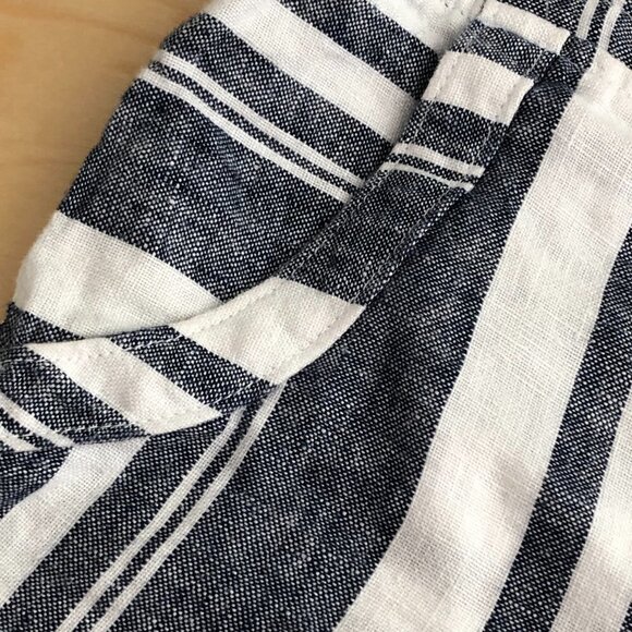 ATHLETA 100% Linen Striped Shorts - Coastal Chic - Picture 7 of 10